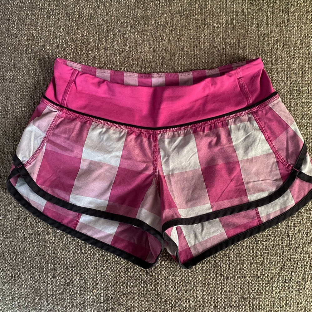 Lululemon Pink checked Women's Shorts
